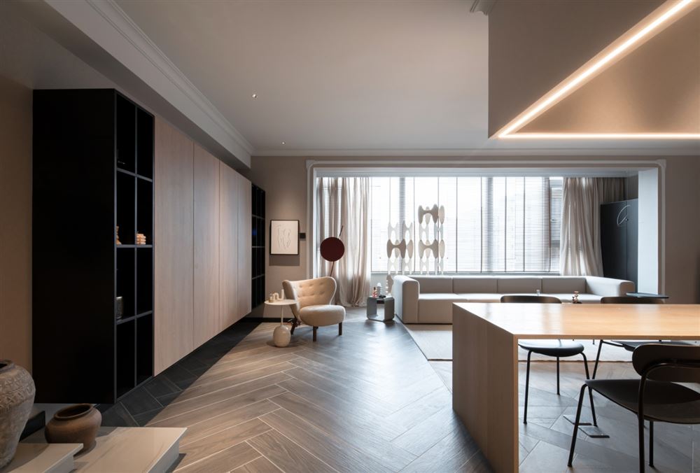 江門市綠茵高爾夫現代簡約風格三居室裝修案例